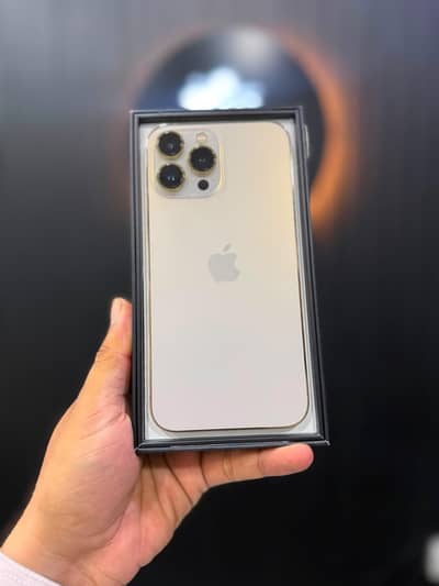 iPhone 13 pro max Gold 128 GB PTA-APPROVED Water pack