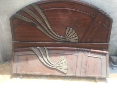 Pure wooden double bed urgent for sale