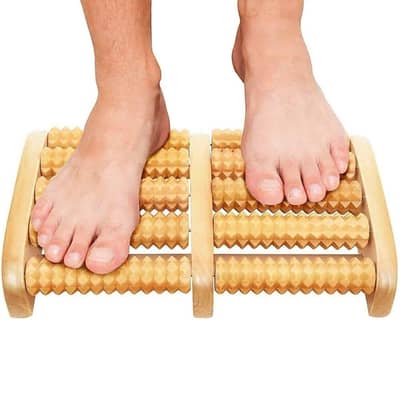 Wooden foot roler massager