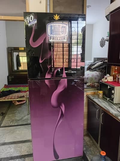 PEL JUMBO SIZE FREEZER PURPLE BLAZE GLASS DOOR,