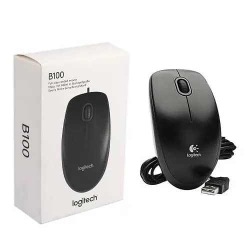 Logitech Box Pack B-100 Mouse Wired 0