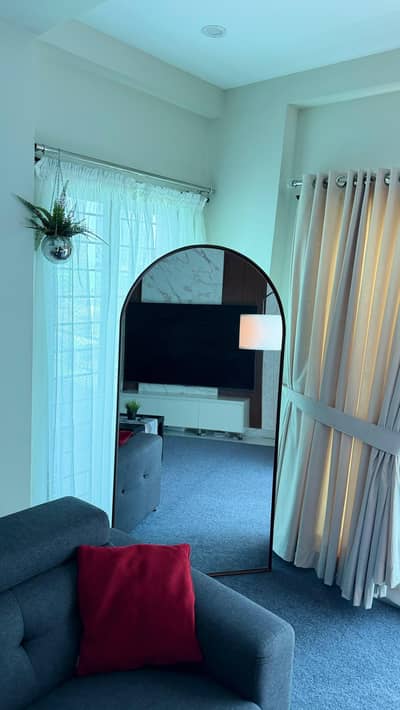 6 x 3.5 feet Modern Aesthetic Full length Arch Mirror with stand.
