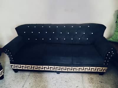 5 seater Luxury Blue velvet sofa set