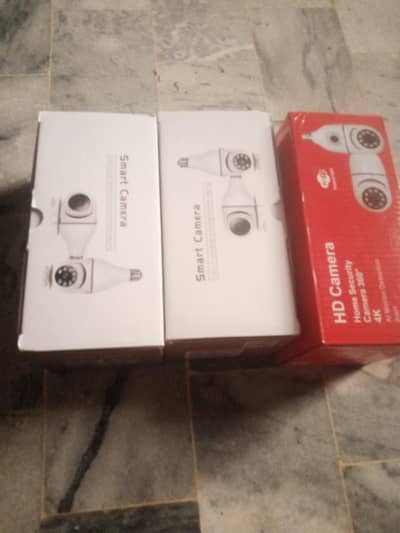 3 cctv bulb camera for sale box packed
