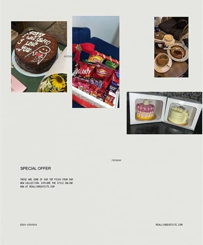 Social media post design for bakery and restaurant