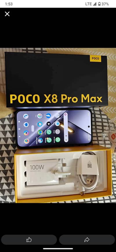 Poco x8 pro max 16/512GB Dimensity 9500s PUBG 120 8500 mAh Battery