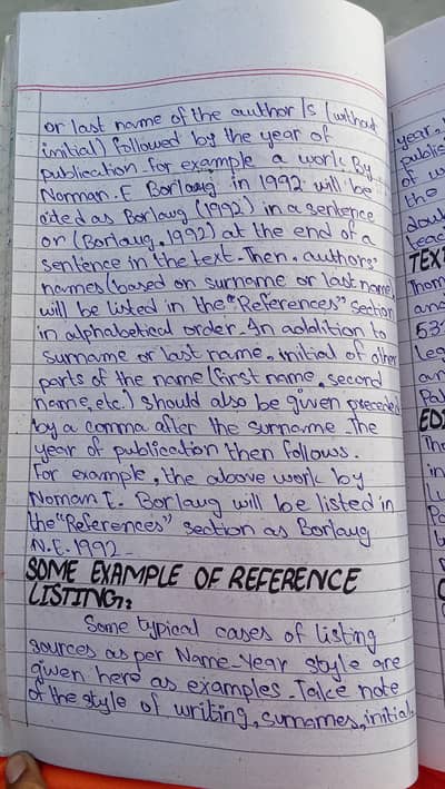 handwriting assignment work