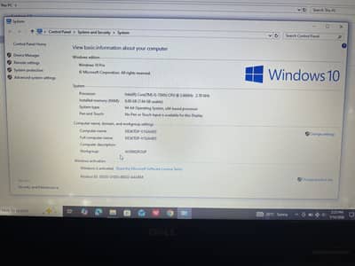 Dell Latitude i5 7th Gen 8GB RAM 256GB SSD Windows 10 Pro Laptop