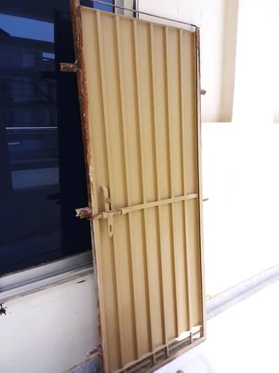 single iron door