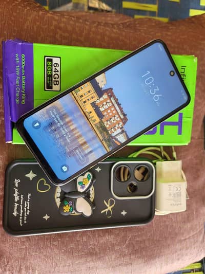 Infinix Hot 30 Play (Ram8gb/64 ) Box chager 2 back cove all ok