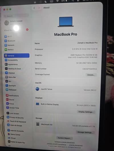 MacBook 2019 Pro - Work Station