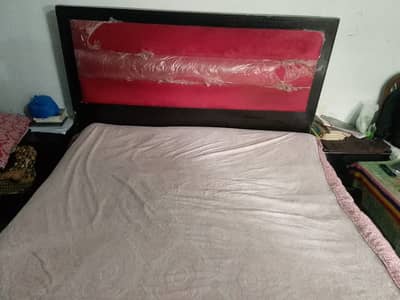 Bed with other furniture, handmade, used.