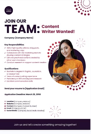 CONTENT WRITING JOB
