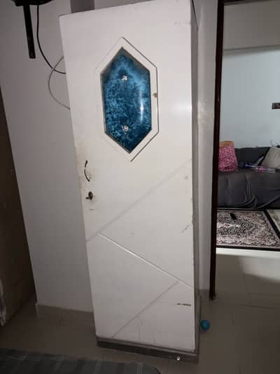2 door almari white color slightly used