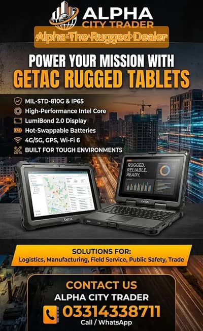 Getac Rugged laptops Tablet | Tough for field work Industrial Tablet