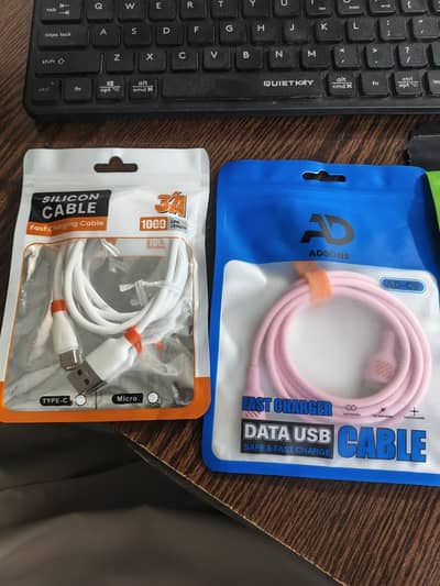 Type c and Android charging cables