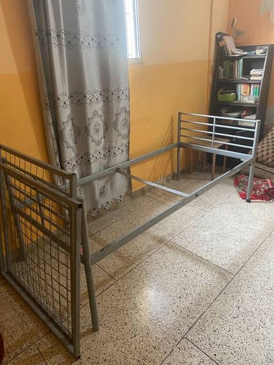 Imported IKEA Iron Bed – Heavy Duty (Without Mattress)