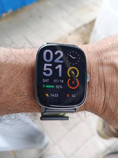 Haylou RS 5 smart watch 1 day use with original packing and 2 strip