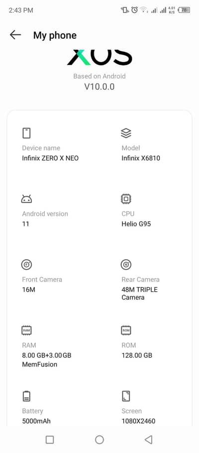 Infinix Zero X Neo
