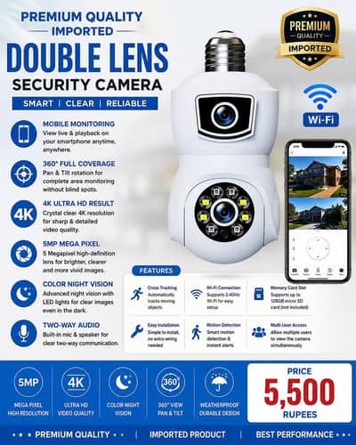WiFi camera dual lens