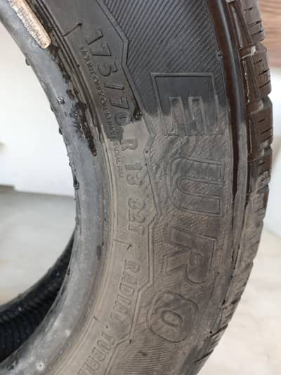 Euro company tyre 175/ 70 size R13 2 tyre set for urgent sale