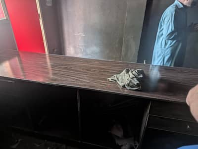 shop counter and racks