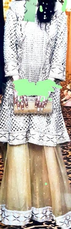 reception dress used once only in good condition with jewellery .