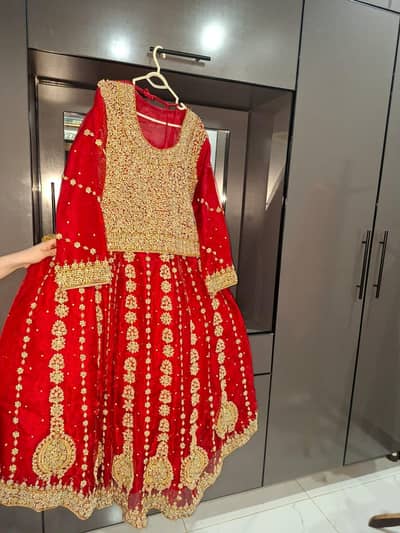 Fresh red bridal lehnga