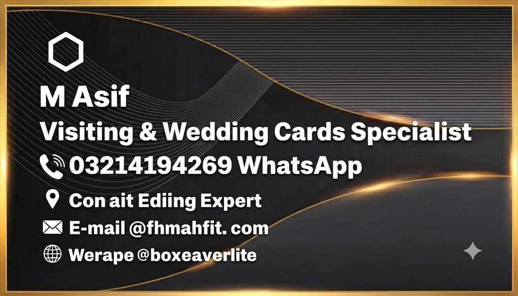 Title: Professional Visiting & Wedding Cards Design 0