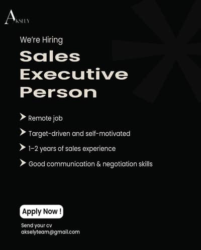 Hiring a Sale executive person