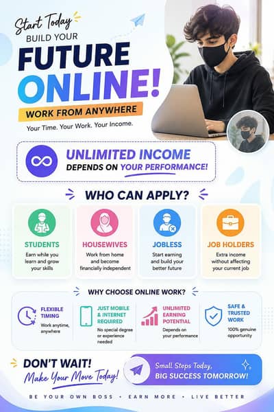 online Work Opportunity DM on WhatsApp+92-3332899270 to start