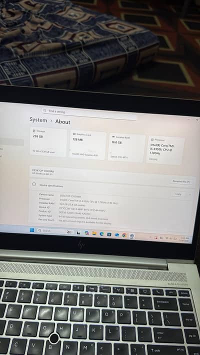 HP ELITEBOOK 840 G5 | CORE I5 8 GEN | 16GB RAM | BACKLIT KEYBOARD