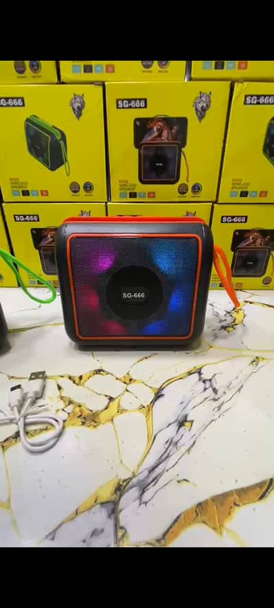New Arrival: SG-666 Portable Bass Speaker with RGB Lighting