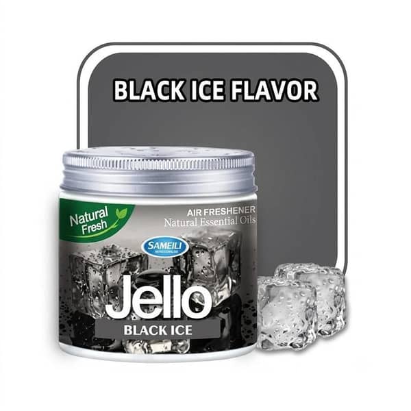 Jello Car Air Freshener Gel Black Ice 220g – Long-Lasting Car & Home Odor Eliminator