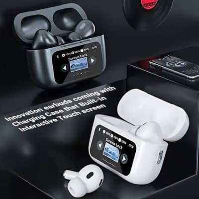 A9 Pro Wireless Earbuds- Touch Screen/Interactive Display