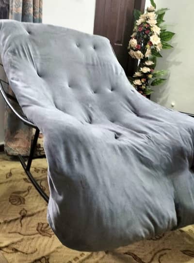 Grey Velvet Rocking Chair | Comfortable Lounge Chair