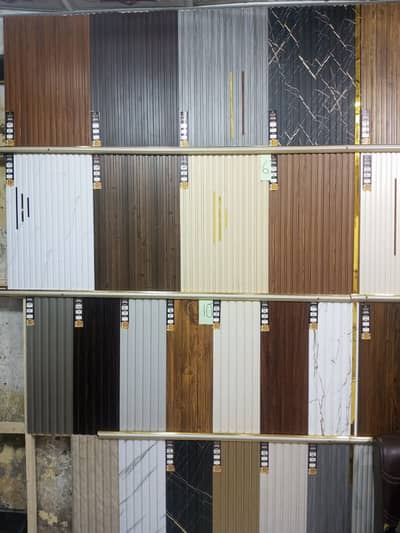 Wpc wallpanel-Pvc fluted panel-Grass flooring-gypsum ceiling 2 by 2