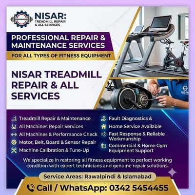 Treadmill Repair & Gym Machine Service Rawalpindi Islamabad