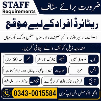 Need Retired Parsons for office Work Urgent Required