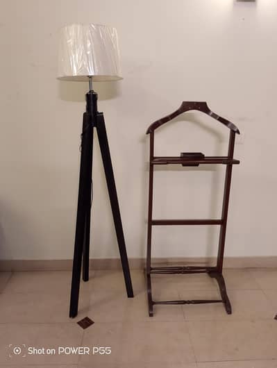paintings,lamp,coat stand