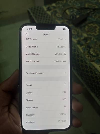 iPhone 14 Not pta, jv. 128gb, 89 bh. Reasonable price