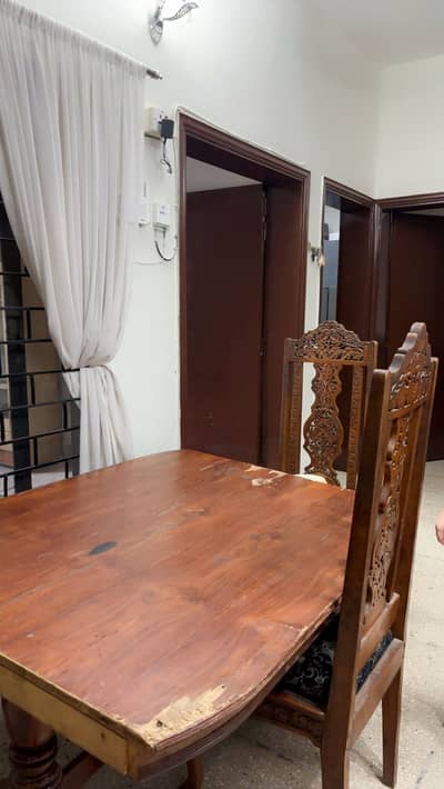 Solid wood dining table
