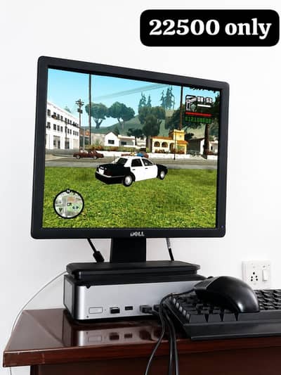 Hp Mini desktop with Dell Lcd and all accessories complete setup