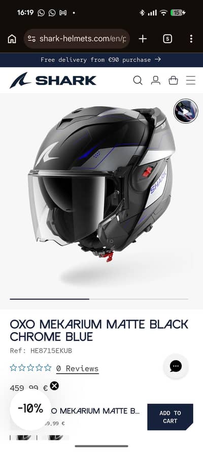 imported SHARK brand ,,Made in FRANCE ,,flip up helmet, size XL
