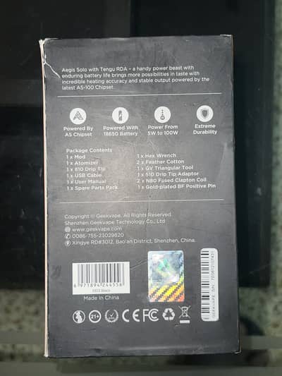Geek vapeeee AEGIS 100w black