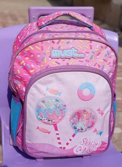Kids School Trolley Bag – Pink | Good Condition | Imported