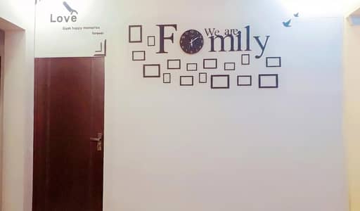 Wooden Room Partition Wall with Wooden Door - Modern Divider
