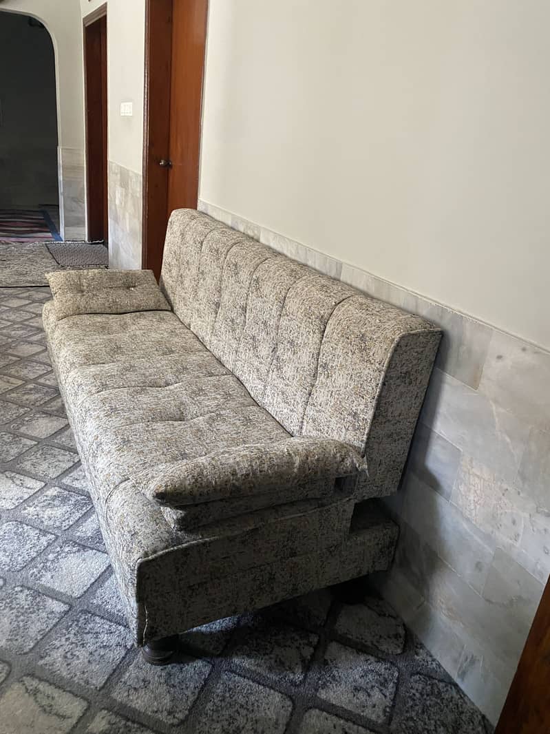 Sofa bed beige 1