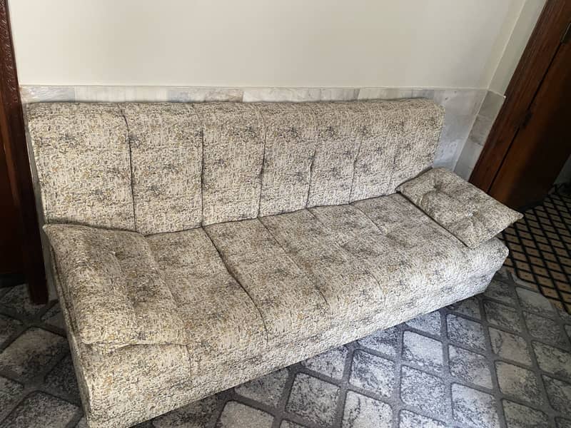 Sofa bed beige 2