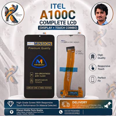 Itel A100c Complete Lcd Display Touch+Lcd Combo